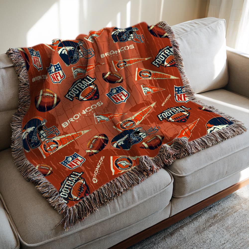 Denver Broncos Premium New Woven Throw Blanket AZCAWVB000181