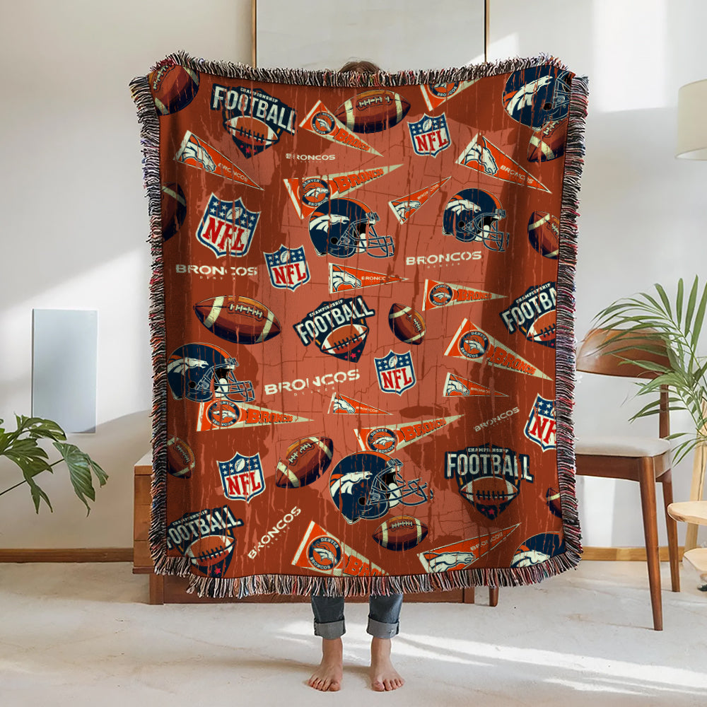 Denver Broncos Premium New Woven Throw Blanket AZCAWVB000181