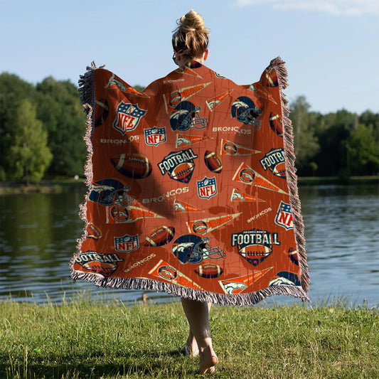 Denver Broncos Premium New Woven Throw Blanket AZCAWVB000181