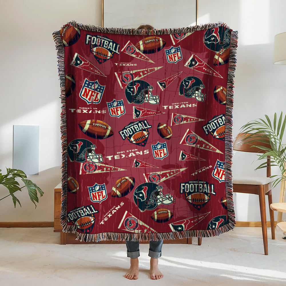 Houston Texans Premium New Woven Throw Blanket AZCAWVB000182