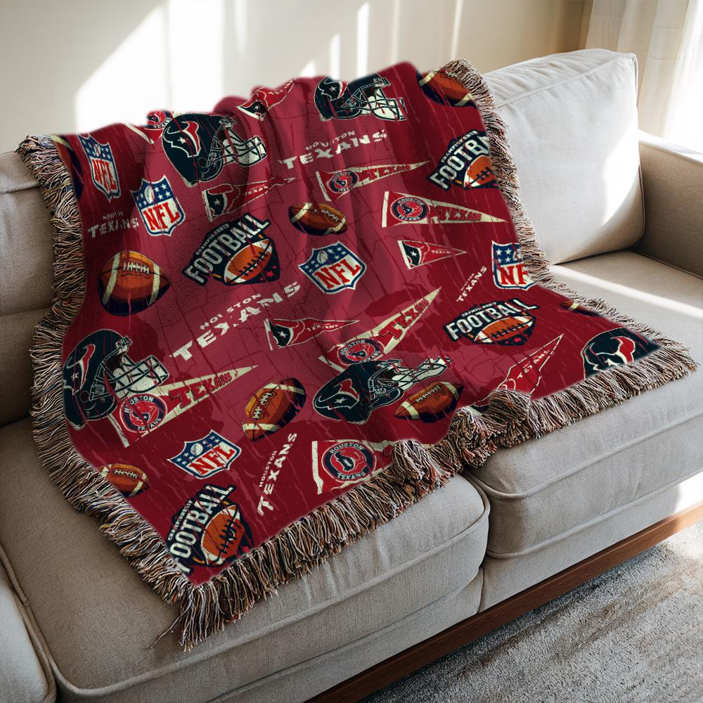 Houston Texans Premium New Woven Throw Blanket AZCAWVB000182