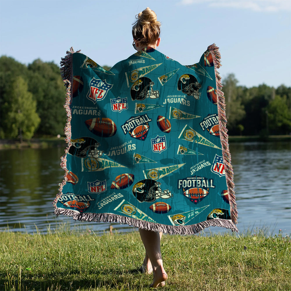 Jacksonville Jaguars Premium New Woven Throw Blanket AZCAWVB000184