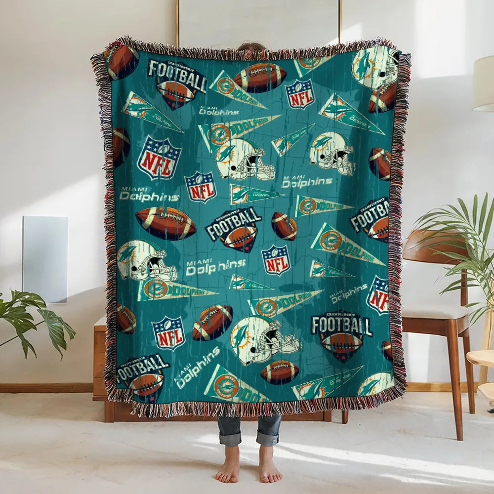 Miami Dolphins Premium New Woven Throw Blanket AZCAWVB000188