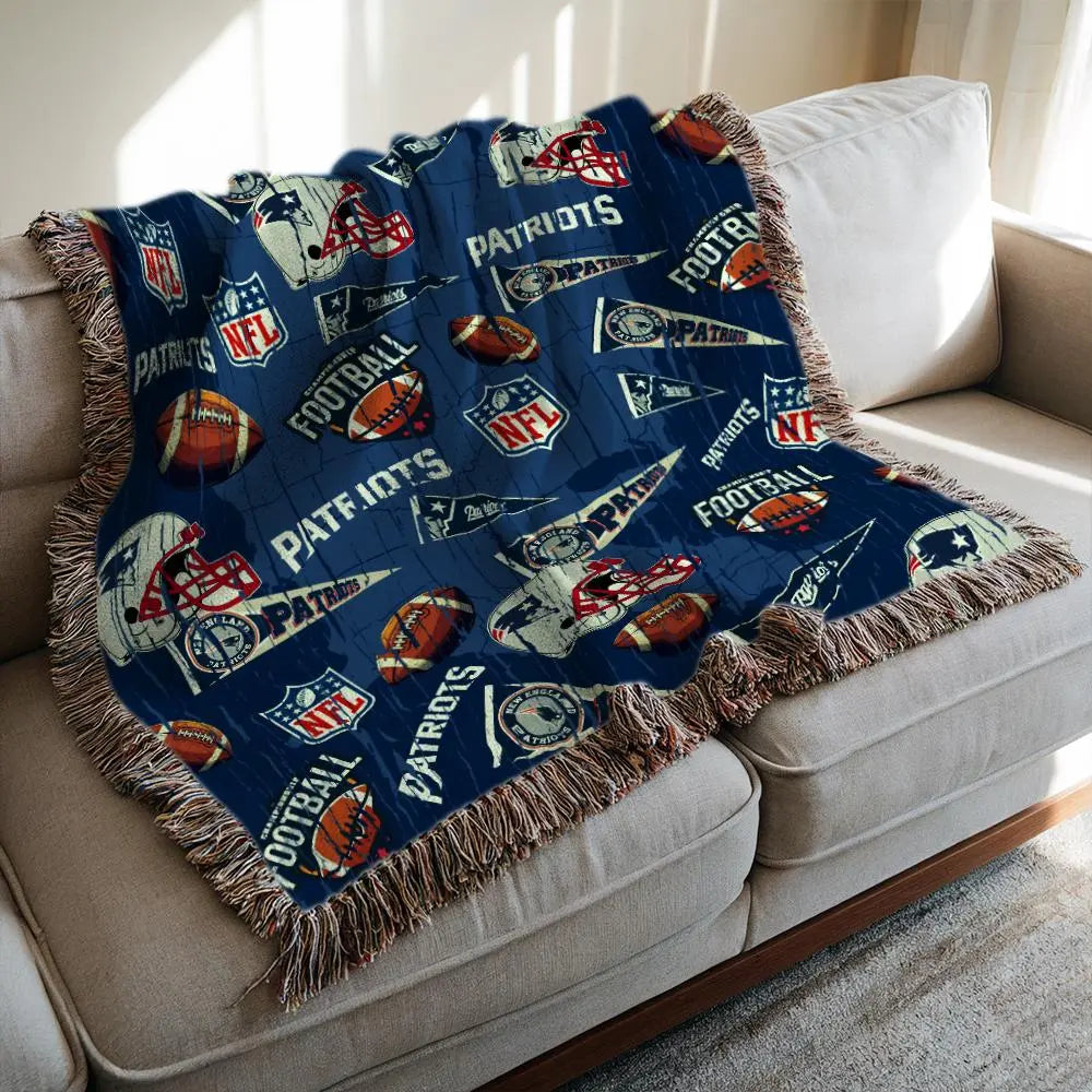 New England Patriots Premium New Woven Throw Blanket AZCAWVB000189