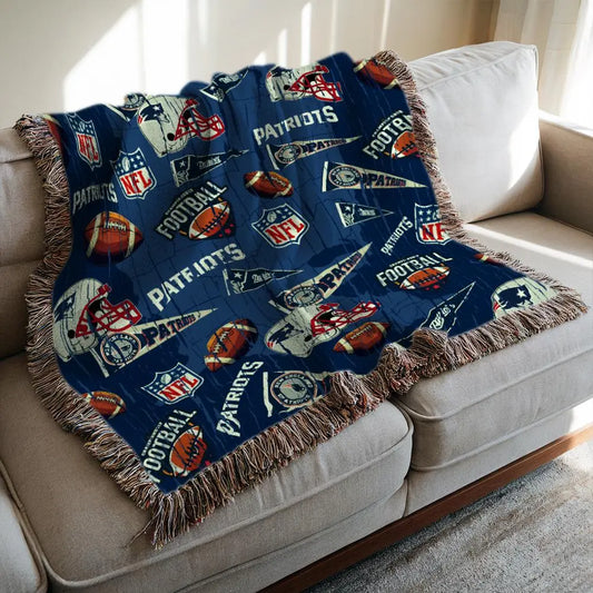 New England Patriots Premium New Woven Throw Blanket AZCAWVB000189
