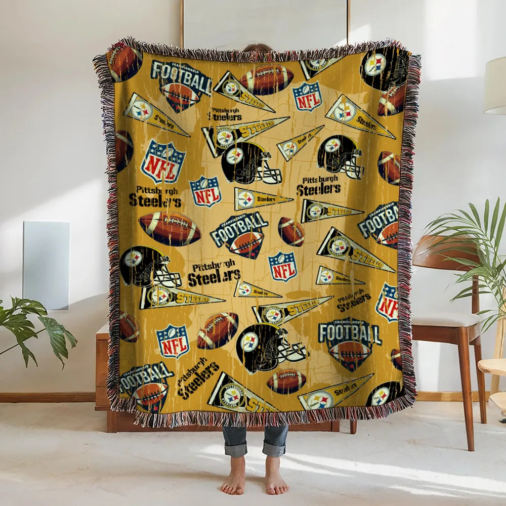 Pittsburgh Steelers Premium New Woven Throw Blanket AZCAWVB000191