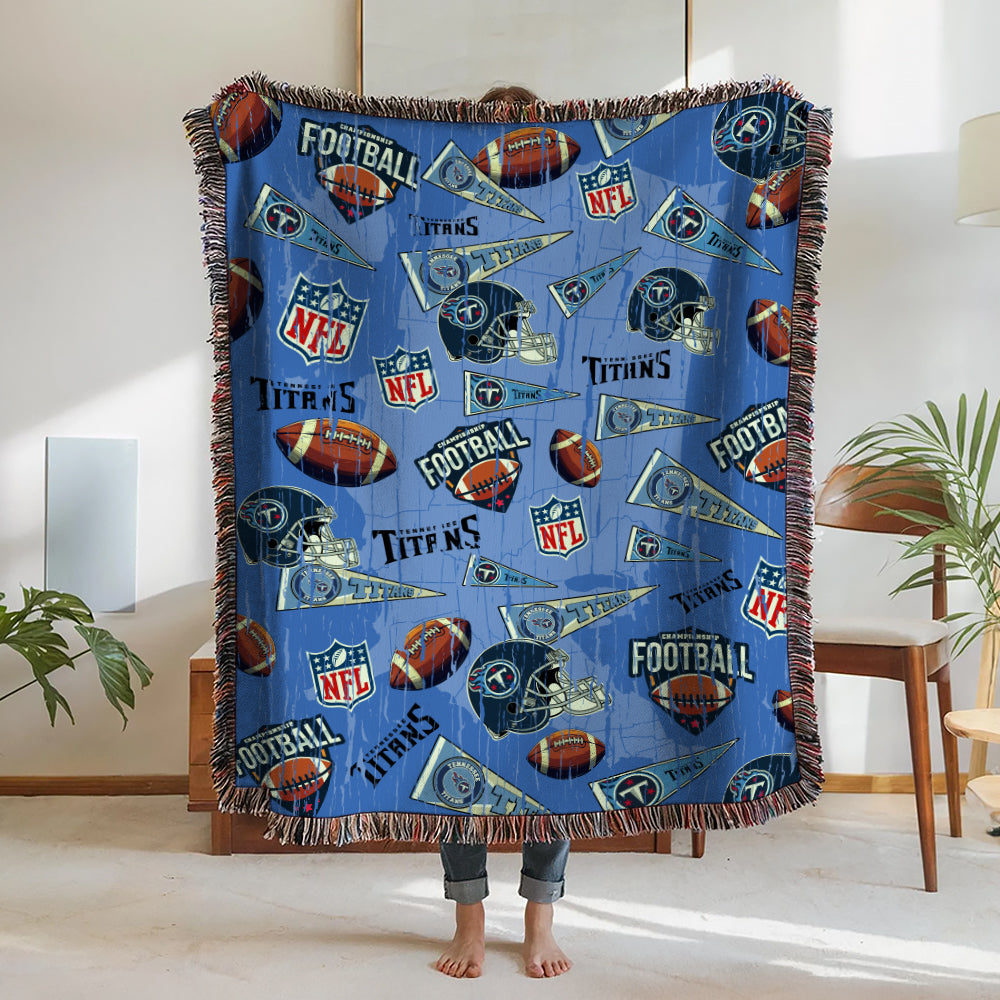 Tennessee Titans Premium New Woven Throw Blanket AZCAWVB000192