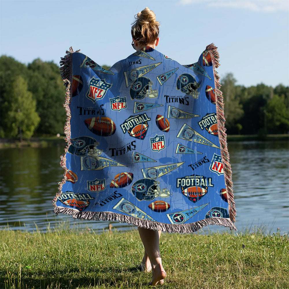 Tennessee Titans Premium New Woven Throw Blanket AZCAWVB000192