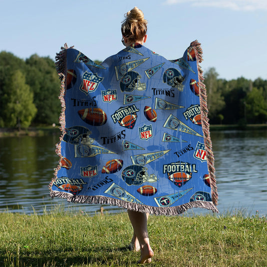 Tennessee Titans Premium New Woven Throw Blanket AZCAWVB000192