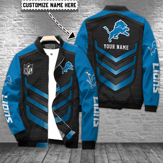 Detroit Lions Personalized Bomber Jacket AZCBJ032