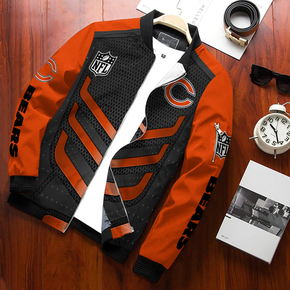 Chicago Bears Personalized Bomber Jacket AZCBJ036