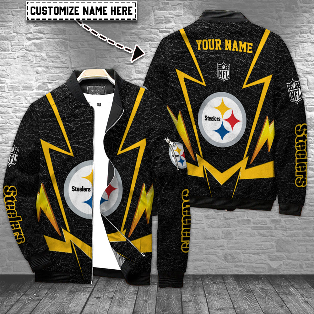 Pittsburgh Steelers Personalized Bomber Jacket AZCBJ042