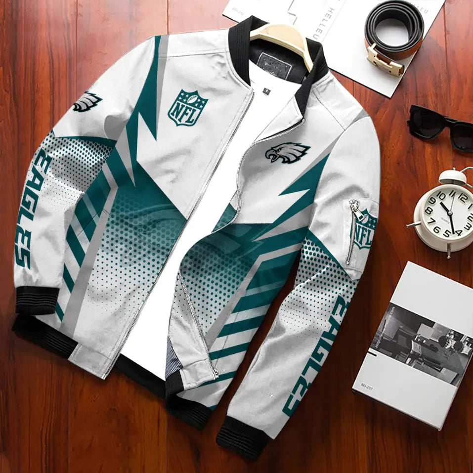 Philadelphia Eagles Personalized Bomber Jacket AZCBJ046
