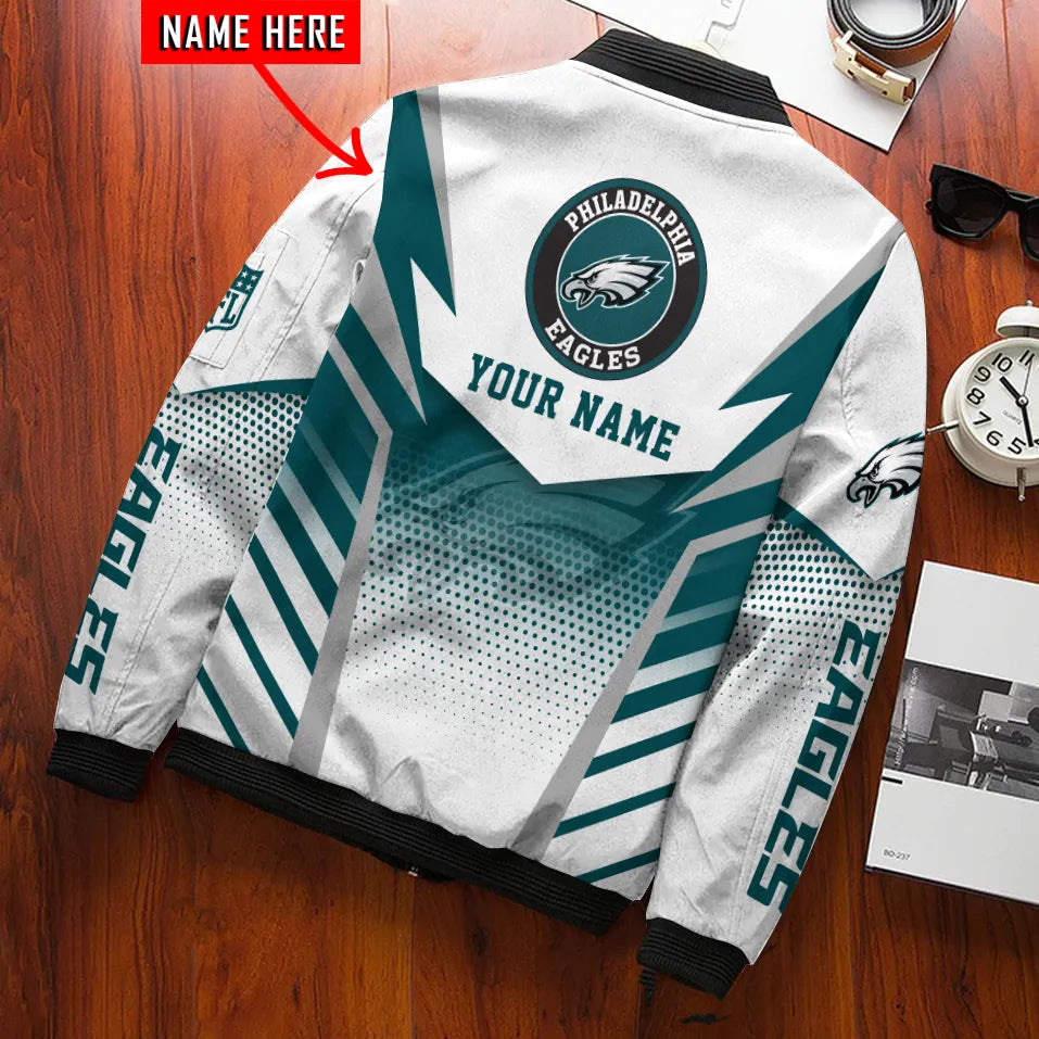 Philadelphia Eagles Personalized Bomber Jacket AZCBJ046