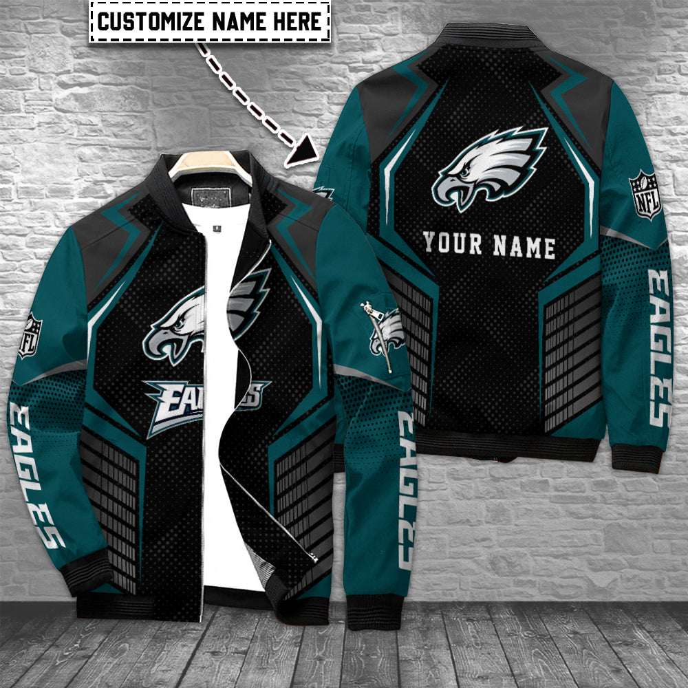 Philadelphia Eagles Personalized Bomber Jacket AZCBJ057