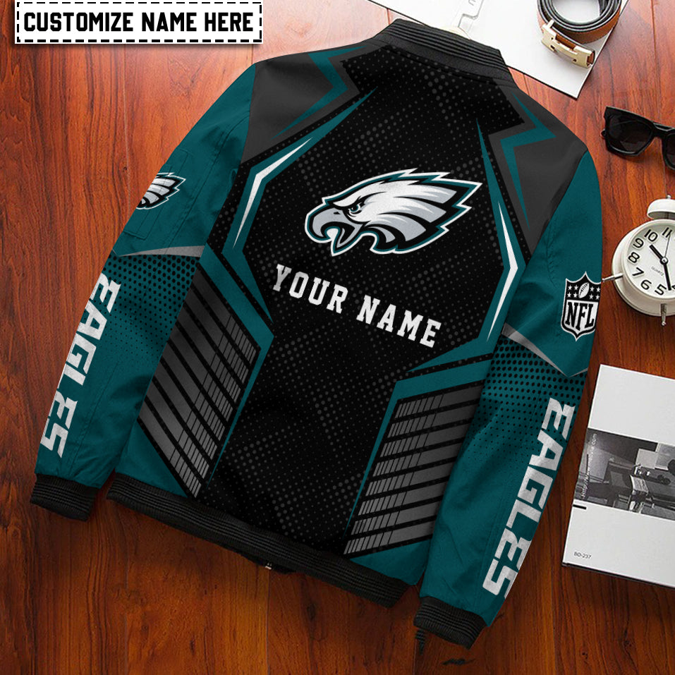 Philadelphia Eagles Personalized Bomber Jacket AZCBJ057