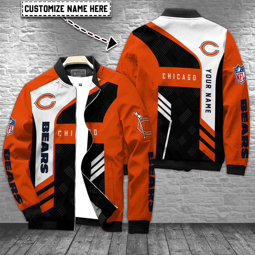 Chicago Bears Personalized Bomber Jacket AZCBJ059