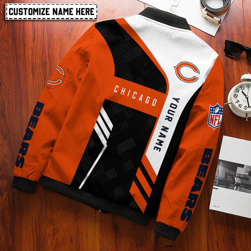 Chicago Bears Personalized Bomber Jacket AZCBJ059