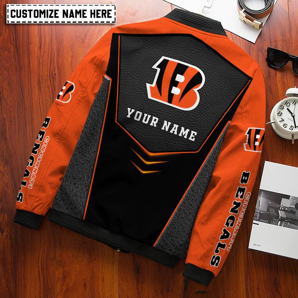 Cincinnati Bengals Personalized Bomber Jacket AZCBJ061