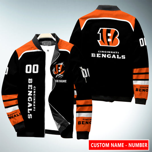 Cincinnati Bengals Personalized Bomber Jacket AZCBJ067