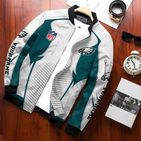 Philadelphia Eagles Personalized Bomber Jacket AZCBJ082
