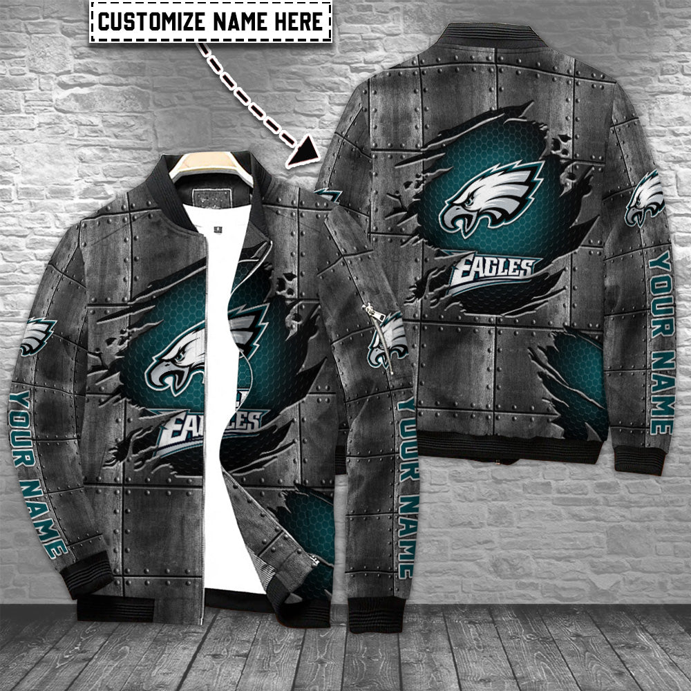 Philadelphia Eagles Personalized Bomber Jacket AZCBJ186
