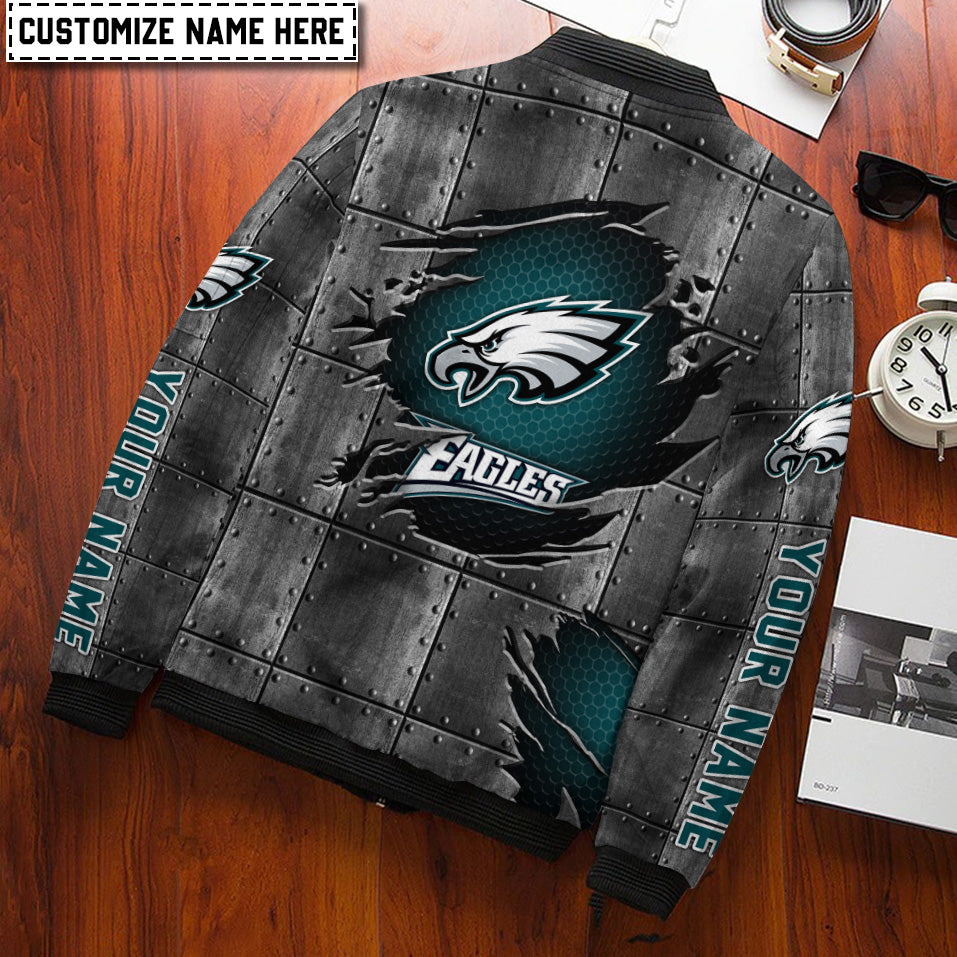 Philadelphia Eagles Personalized Bomber Jacket AZCBJ186