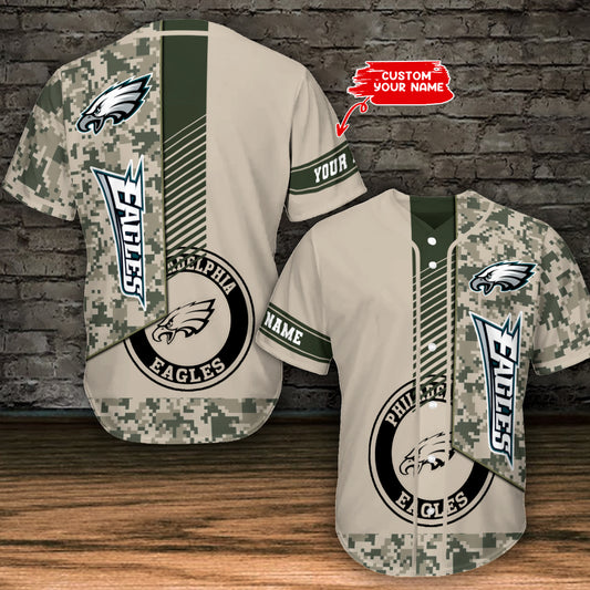Philadelphia Eagles Personalized Baseball Jersey AZC06