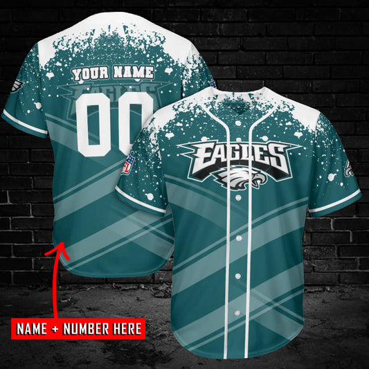 Philadelphia Eagles Personalized Baseball Jersey AZC08