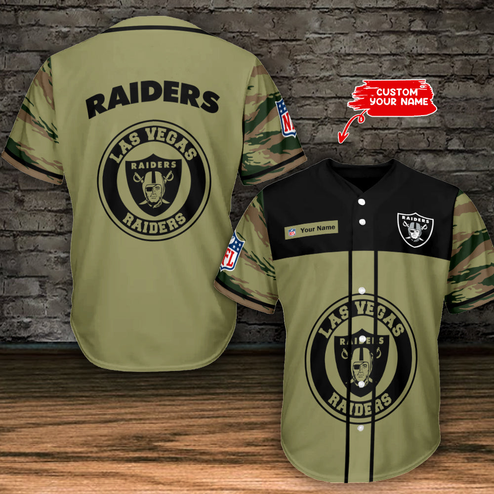 Las Vegas Raiders Personalized Baseball Jersey AZC11