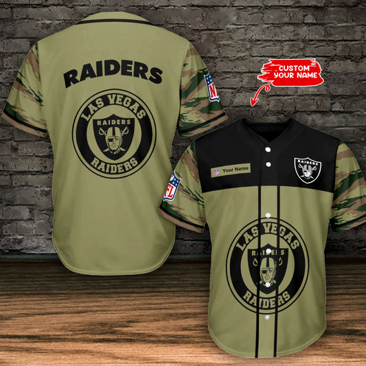 Las Vegas Raiders Personalized Baseball Jersey AZC11