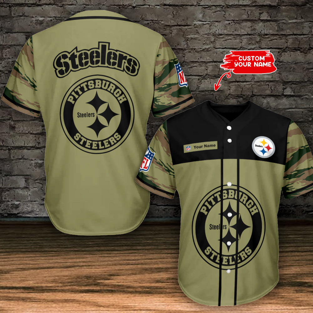 Pittsburgh Steelers Personalized Baseball Jersey AZC12