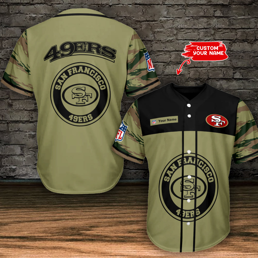 San Francisco 49ers Personalized Baseball Jersey AZC13