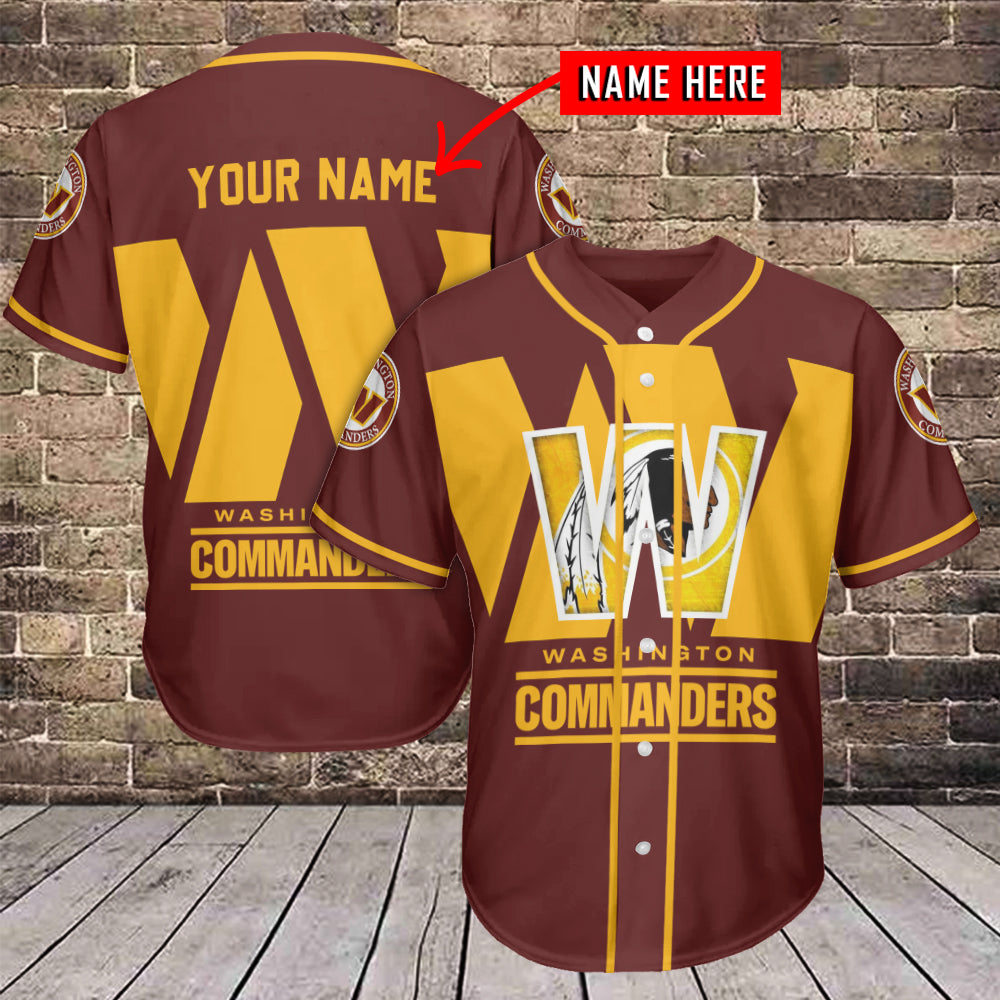 Washington Commanders Personalized Baseball Jersey AZC18