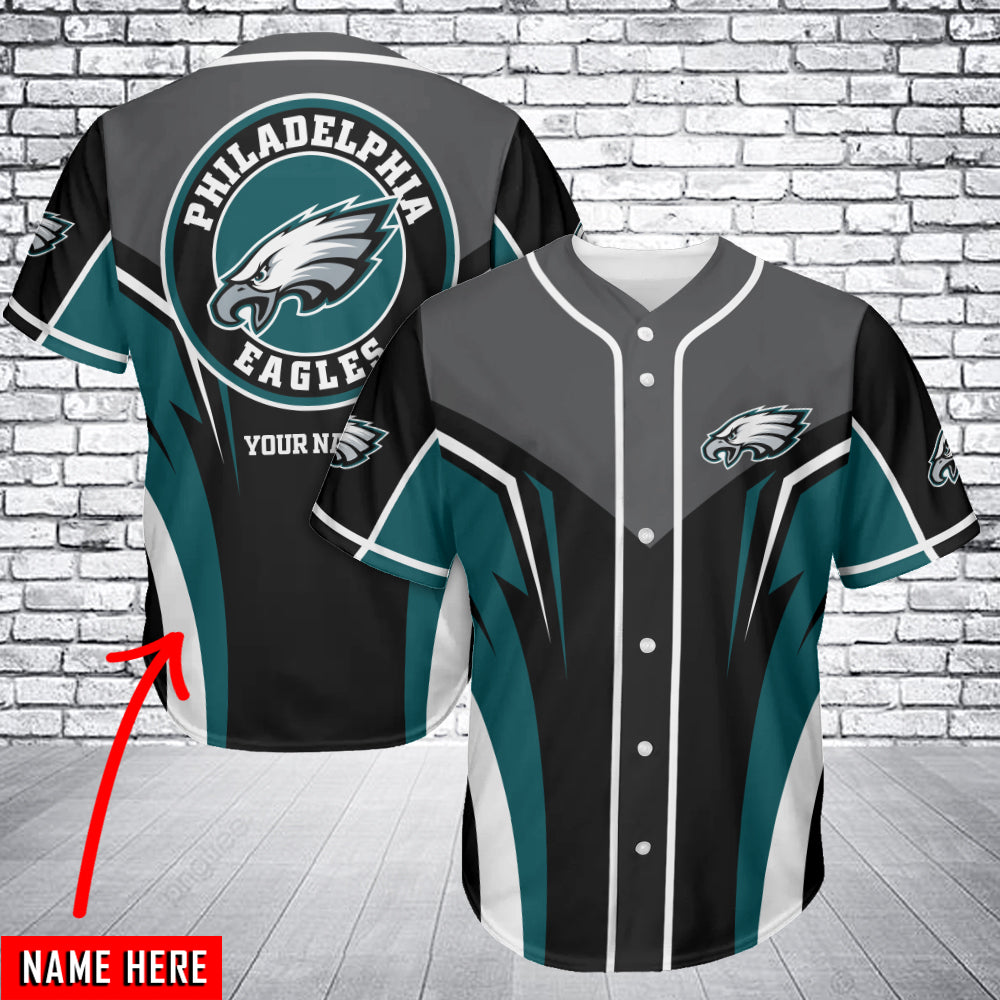 Philadelphia Eagles Personalized Baseball Jersey AZC26
