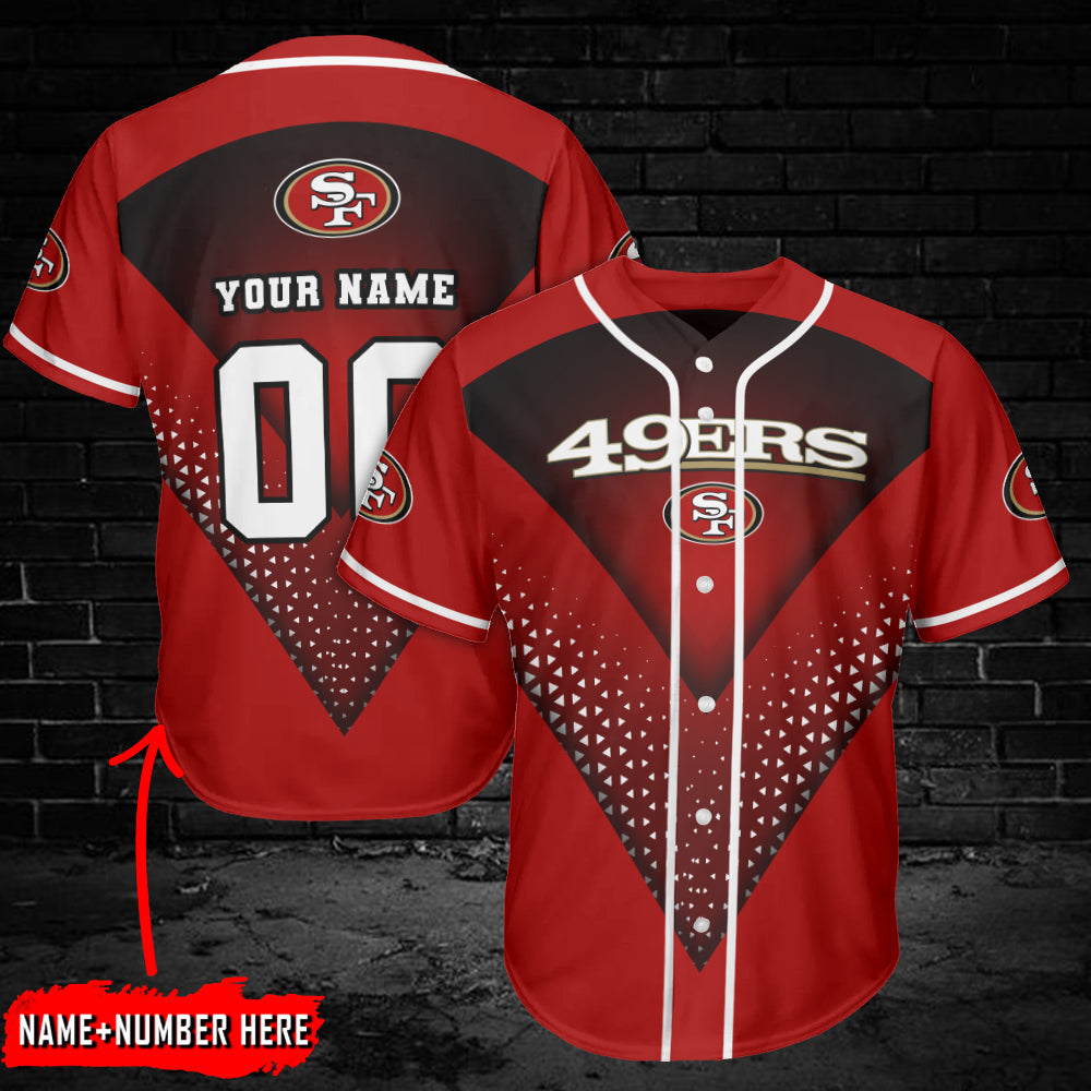 San Francisco 49ers Personalized Baseball Jersey AZC37