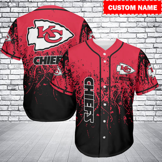 Kansas City Chiefs Personalized Baseball Jersey AZC40