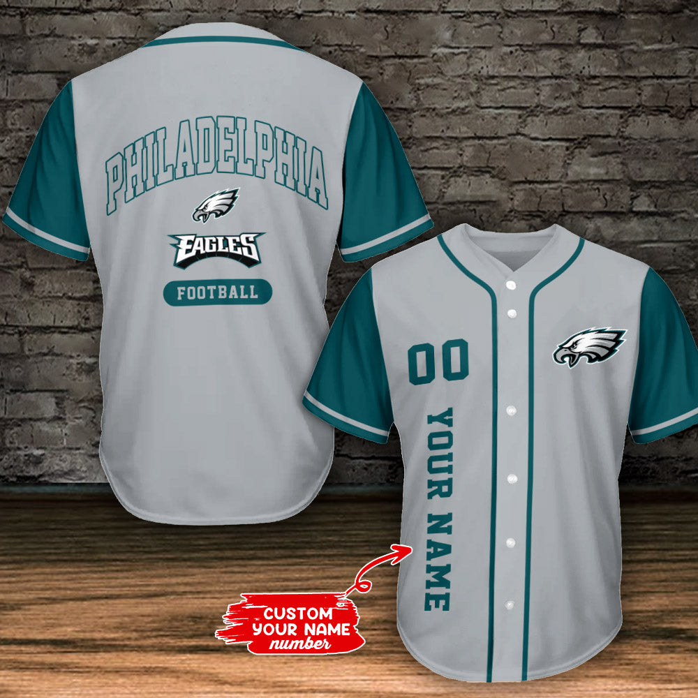 Philadelphia Eagles Personalized Baseball Jersey AZC41