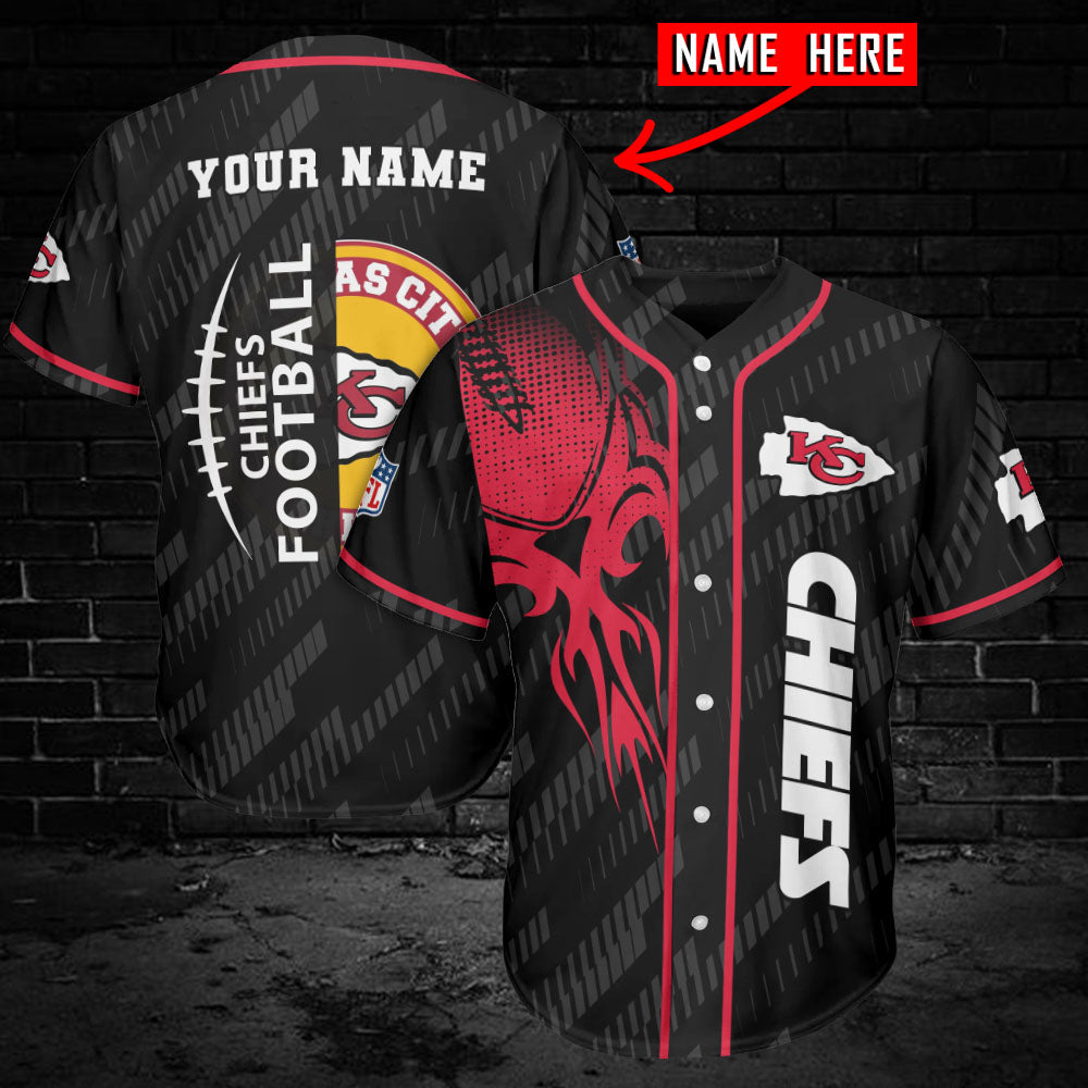 Kansas City Chiefs Personalized Baseball Jersey AZC47