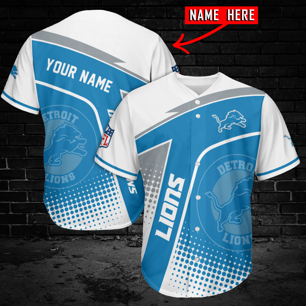 Detroit Lions Personalized Baseball Jersey AZC51