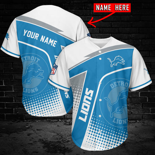 Detroit Lions Personalized Baseball Jersey AZC51