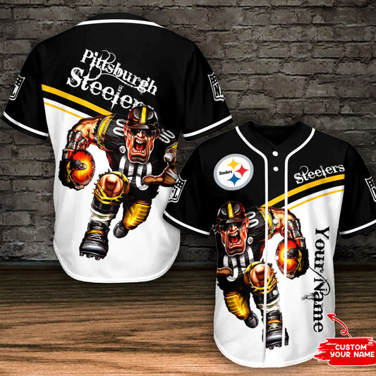 Pittsburgh Steelers Personalized Baseball Jersey AZCBJS060