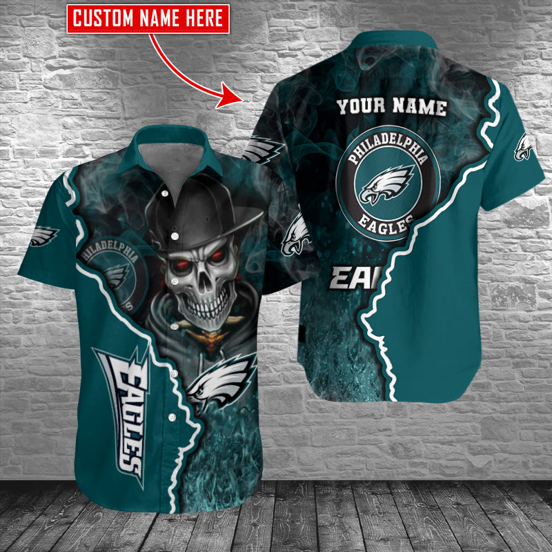 Philadelphia Eagles Personalized Button Shirt AZC02