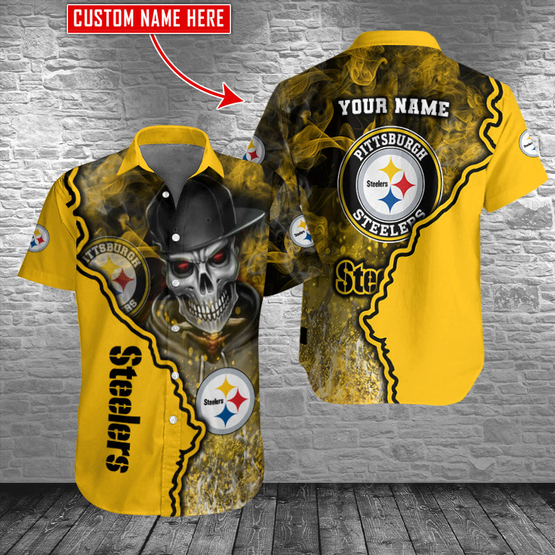 Pittsburgh Steelers Personalized Button Shirt AZC03