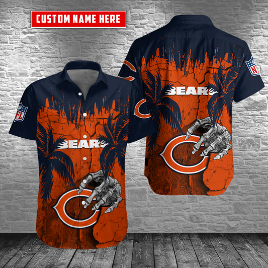 Chicago Bears Personalized Button Shirt AZCBS082