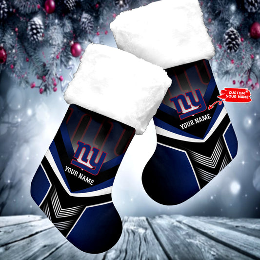 New York Giants Personalized Christmas Socks AZCCRMS018