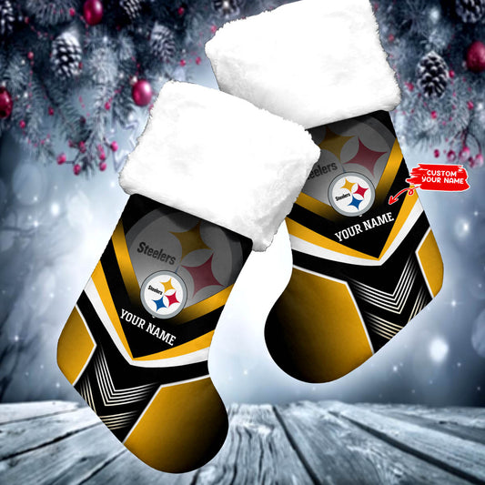 Pittsburgh Steelers Personalized Christmas Socks AZCCRMS022