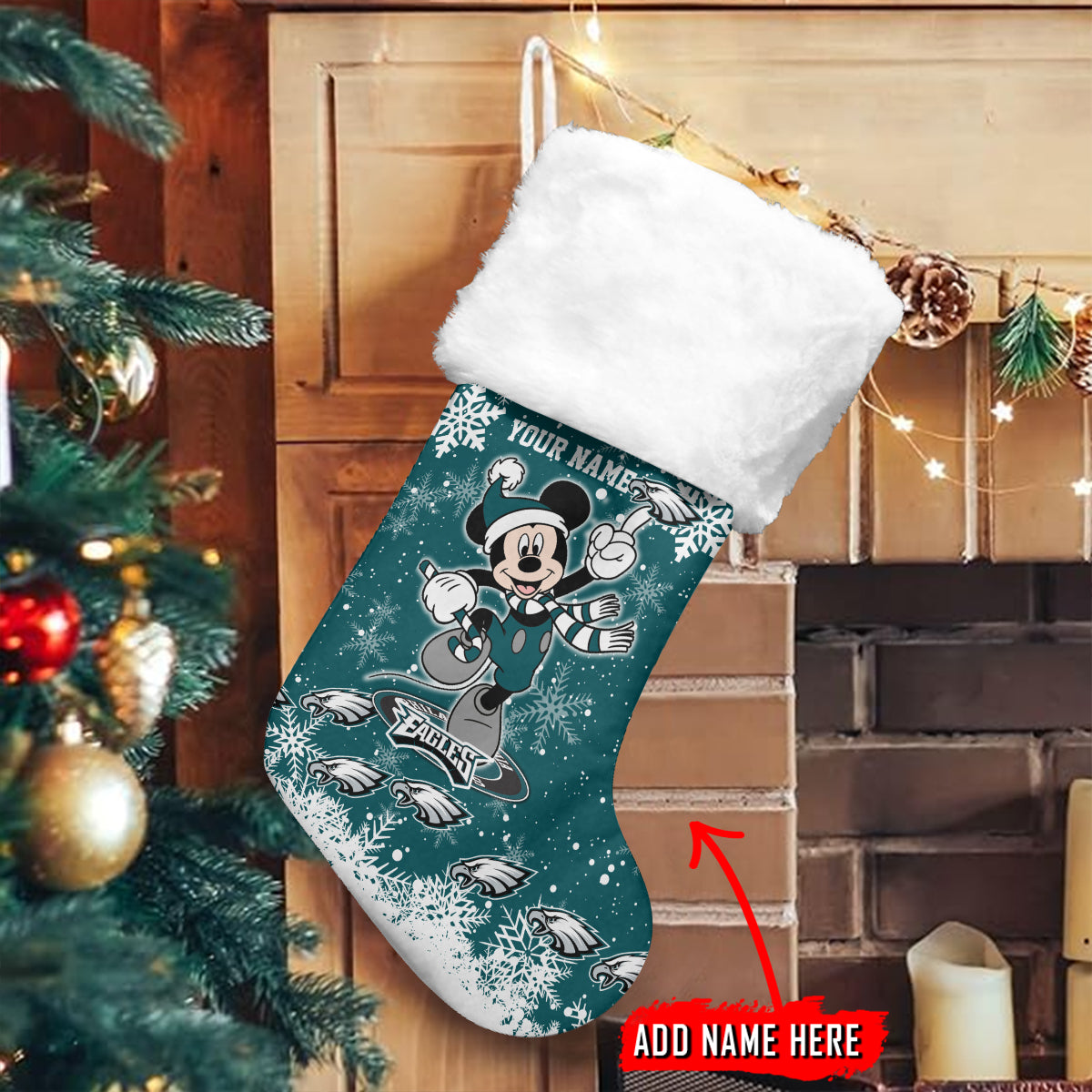Philadelphia Eagles Personalized Christmas Socks AZCCRMS027