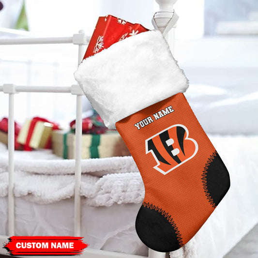 Cincinnati Bengals Personalized Christmas Socks AZCCRMS030