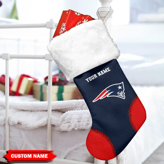 New England Patriots Personalized Christmas Socks AZCCRMS038
